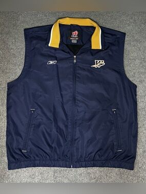 Vintage Reebok Winnipeg Blue Bombers CFL Sideline Coach Zippered Vest - XL